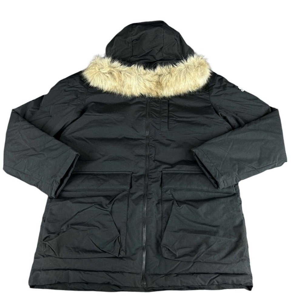 Adidas Utilitas Down Puffer Full-Zip Hooded Black Winter Jacket GT1699 Mens Sz M
